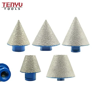 M14 Thread Shank Diamond Dry Vacuum Brazed Beveling Chamfer Drill Bit for Stone Granite Marble Porcelain