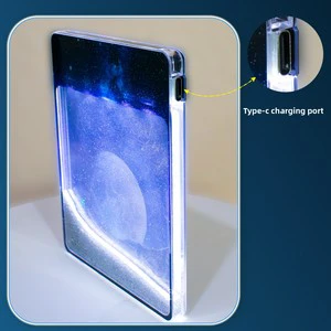 Hot-selling Customizable Rectangular Multicolored USB Rechargeable Dimmable Durable Night Lights Luxury Home Decoration Lights