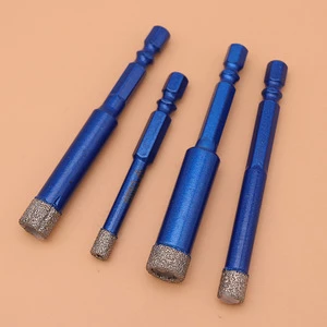 Hex-Shank Brazed Core Drill Bit Set for Dry Masonry Drilling in Tiles Marble Glass China Wholesale
