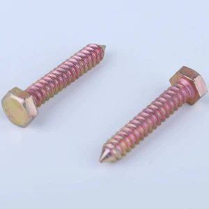 Customizable High Quality Metric Carbon Steel Hex Head Yellow-Zinc-Plated Self-tapping Screw Grade 8.8 #ST2-12