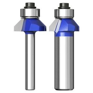 Beili Tungsten Carbide 45 Degree Chamfering Milling Cutter 1/4 Shank for Solid Wood MDF Plywood Corner Beveling