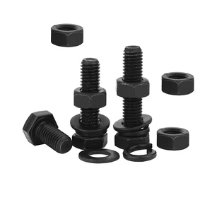 8.8 Bolts M4 M5 M6 M8 Steel Black Oxided Washers Fasteners Nuts Bolts For Building, Automotive & Marine Applications