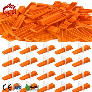 Plastic Tile Leveling System / Clips And Wedges Ceramic Tile Leveling / Tile Wedges 100pcs Tile Leveling System