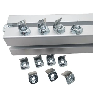 Minde Custom Carbon Steel M4 M5 M6 M8 Square T Slot Nut With Spring Leaf For Aluminium Profile