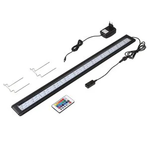 Aquarium Light RGB Multi-color Led Lights for 28.3-34 Inch Fish Tank Extendable Light 72LED 12W + IR Remote Controller