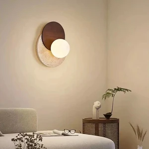 Wall Lamp Bedroom Bed Corridor Designer Background Wall Decorative LED glass wall lamp Nordic Modern Simple Yellow Cave Stone