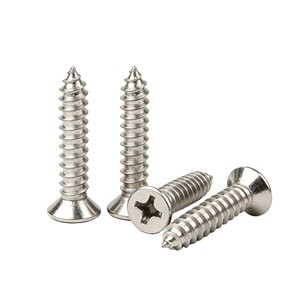 High Quality Flat Head Self Tapping Screws for Wood A2-201 Non-magnetic Self Tapping Screws