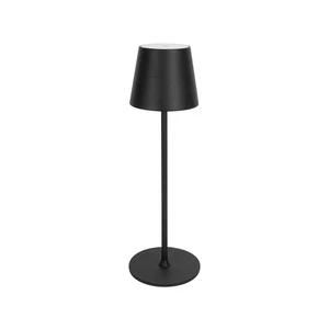 Modern Minimalist LED Table Lamp Black USB Rechargeable Desk Lamp Dimmer Hotel Restaurant Home Decor Metal Bedside Night Light