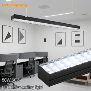 High Brightness Modern LED Poplar Ceiling Pendant Light AC 85-265V Long Shape for Home Office Indoor Lighting