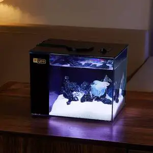 YEE Factory Wholesale Acrylic Aquariums Fish Tanks Smart Mini Plastic Betta Fish Tank With LED Lights And An Aquarium Filter