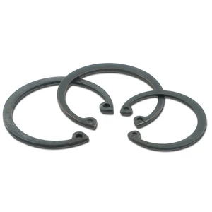 Yuhuan Manufacturer's Zinc Plated/Plain 4.8/8.8/10.9/12.9 Retaining Rings ISO9001 Certified 100PCS DIN 472 Carbon 40-52 HRC 3