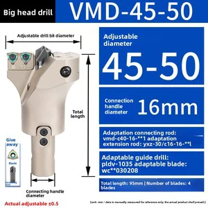 Big Head VMD Indexable U Drill-Large Diameter Centering & Deep Hole Drilling Metric