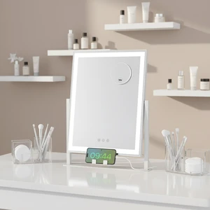 Smart Bluetooth Music Makeup Mirror With 3 Color LED Lights HD Glass For Play Music Hands Multi Functional Mirror