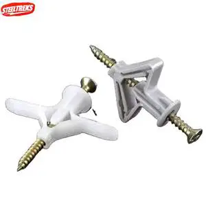 Hardware Tools Fasteners Anchors Gypsum Board Screw Hollow Aircraft Expansion Plastic Wall Anchors Butterfly Fixed Rubber Plug