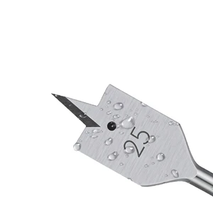 TOOLSWANG Woodworking Flat Drill Titanium Plated Three Pointed Spade Drill Bit Set Hex Shank 6mm Wood Drilling Tool