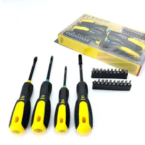 24pcs Screwdriver Set With Interchangeable Bits Multi-Size Handles Comprehensive Bit Types For Home Household Use OEM