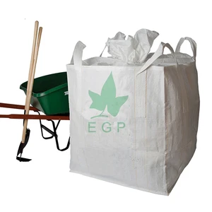 Custom 100% New Virgin PP Jumbo Cement Agricultural Shipping Bags Offset Printing 1 Ton Capacity Flat Bottom Safety Factor 5:1