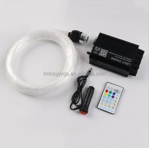 RGBW LED Fiber Optic Lamp Kit Car Mounted IP44 Waterproof Lightweight Aluminum Alloy Ra90 CRI Dimmable Straightening Starry Sky
