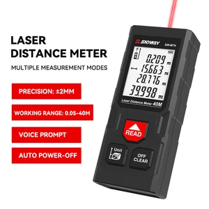 Sndway Promotion SW-MT4 Laser Distance Meter 40m M/ft/in Red 630-670nm 1.5V AAA Battery Construction Measuring Tools Rangefinder