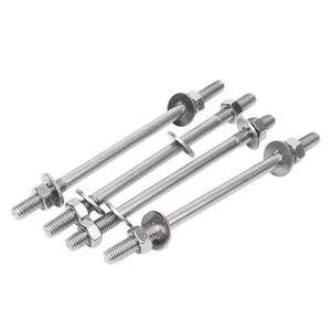 304 Stainless Steel Double-Headed Bolts & Screws Studs Set M10 M14 Through-Pass Rod China