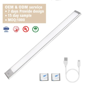Factory Based in Vietnam Magnetic Led Under Cabinet Light Magnet Built Led Light Kitchen Wardrobe Shop Lighting USB Charging