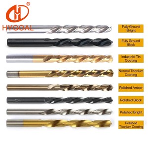 HYGOAL M35 HSS-E Co5% Cobalt Drill Bit & M42 HSS Co8% Metric TICN Finish Straight Shank Drilling Stainless Steel Hardened Steel