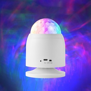 New Charging Speaker Crystal Magic Ball Lamp Led Stage Lamp RGB Bullet Projection Colorful Lamp bluetooth Music Night Light