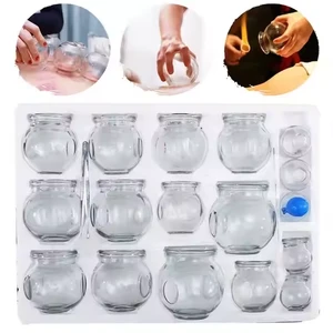Hijama Cups Wholesale Traditional Chinese Medicine Fire Glass Vacuum Therapy Massage Suction Cupping Cups Set for Body