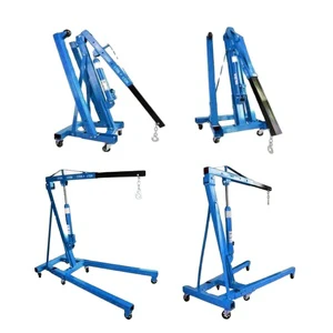 Multi Functional Automotive Engine Lifting Tool Hydraulic Manual Truck Cranes 2 Ton Foldable Shop Crane