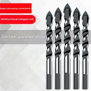 Multi-functional Industrial-grade Triangular Drill Bit for Drilling Cement, Ceramic Tiles, and Bricks with Tungsten Steel.