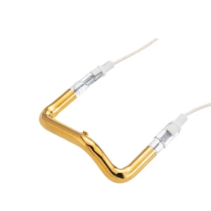 Short Wave Single Tube Gold-plated Halogen Infrared Heating Lamp for Automotive Industry