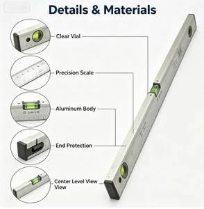 Multi-angle Measuring Spirit Level Anti-collision End Caps Aluminum Bubble Level Wholesale
