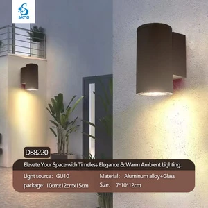 Minimalist Cylinder LED Exterior Wall Sconce Die Cast Aluminum f Tempered Glass Outdoor Decor Wall Light for Porch Balcony