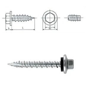 Hexagon Galvanized Sandwich Panel Screw Self Drilling Roofing Screws For Fixing Sandwich Panels 8#*50,10#65