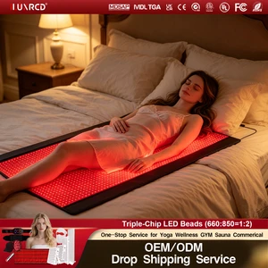 ILUXRED Smart Auto Timer Red Light Therapy Sleeping Bag Infrared Therapy Mat Leg Back Yoga Pads Full Body