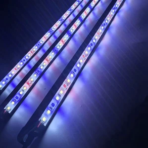 IP68 Waterproof LED Aquarium Light Bar Full Spectrum 460nm Actinic Blue for Reef Coral Growth Dimmable Marine Fish Tank Lamp