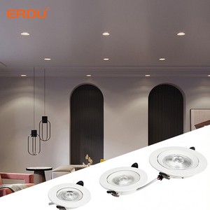 5W Modern Aluminum Home Office Ceiling Embedded Focus Adjustable Narrow Beam Angle Round Recessed Cob Led Spotlight 6000K