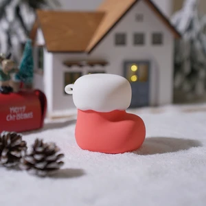 Cute Squishy Kids Silicone Lamp Rechargeable Dimmable Bedside Touch Lamp Gift Decoration Ornaments Christmas Snowman Night Light