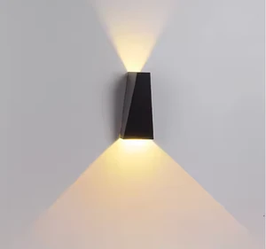 Modern Creative Retro Outdoor Aluminum Waterproof LED Wall Lamp IP65 Rating Black Finish 3-Year Warranty for Garden Corridor