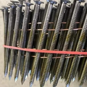 Bulk Supply Heavy Duty Fasteners Copper Coated Coil Nails Welding Wire For Outdoor Structures Ring Shank Coil Nail For Nail Gun