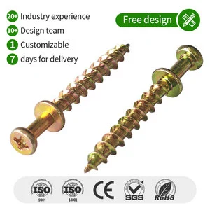 JSCREW Colorful Zinc Plated Double Headed Cross Recessed Self Tapping Picture Hanger Screw For Plasterboard Picture Hanging