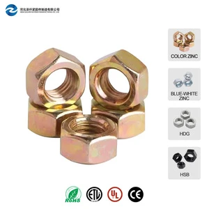 DIN934 Standard Hex Nut Carbon Steel M5 M6 M8 M10 M12 Zinc Plated Hexagonal Nut Wholesale Hardware Fasteners