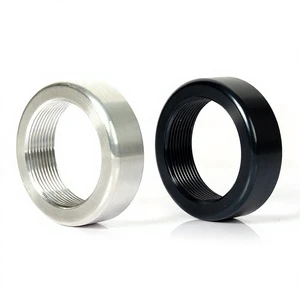 CNC Aluminum Threaded Retaining Ring Self-Locking Anodized Lock Nut For Mining And Optical Systems