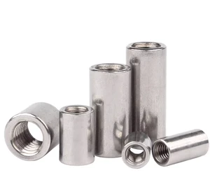 M2-M20 304 Stainless Steel Extend Long Lengthen Round Coupling Nut Connector Joint Sleeve Tubular Nut Bolt and Nut Manufacturers