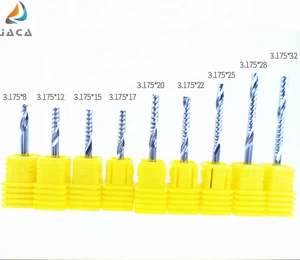Tungsten Carbide Material And Up&Down Cut One/Single Flute Spiral Router Bits CNC Milling Cutter