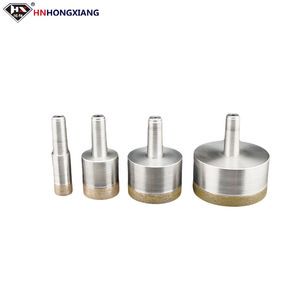 Glass Hole Saw Sintered Diamond Core Drill Bits Taper Shank Diamond Core Drill Bit For Glass Ceramic Tile Porcelain Drilling