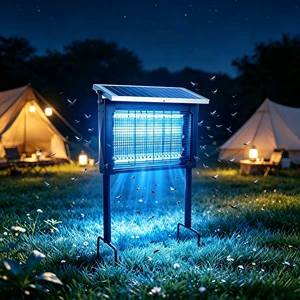 4000mAh Battery 15W Solar Powered Mosquito Killer Lamp EU US UK Standard 3000V Professional Vertical Bug Zapper