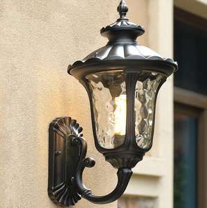 Shingel Solar Wall Lamp Aluminum Outdoor Waterproof Wall Light Garden Light Courtyard Light European-style Glass Corridor Light