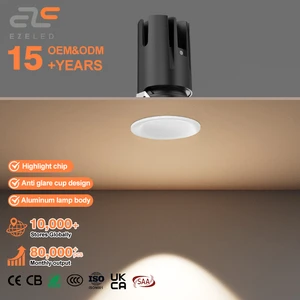 EZELED High Quality Adjustable Angle Anti-Glare Embedded Aluminum Household Lamp Down Led Light Spot