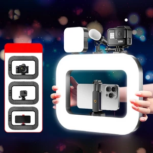 Handheld Rechargeable Fill Light with Three-color Temperature 50W for Outdoor Live & Food Photography Portable LED Lights